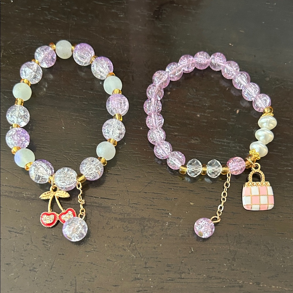 Charming Purple Beaded Bracelets